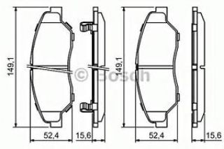 ÖN BALATA KİA SPORTAGE 2.0 2.0İ 16V 2.0TD 94-03 İKAZ KABLOLU 0986TB2366 resmi