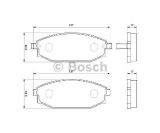ÖN BALATA DİSK HYUNDAİ GALLOPER I-II 2.5TD-3.0 V6 91-03 -TOYOTA HİLUX PIC 2.5 D-4D05 52.5X137X17 resmi