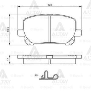 ÖN BALATA AVENSİS 2.0VVT-İ 01-09 2.0D-4D 01-05 0986TB2430 resmi