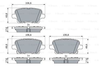 FREN BALATASI ARKA OPEL INSIGNIA B GRAND SPORT 1.5 13517694 resmi