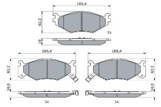 FREN BALATASI CHRYSLER VOYAGER II 1990-1995 2.5İ 3.5İ GDB1157 4423812 resmi