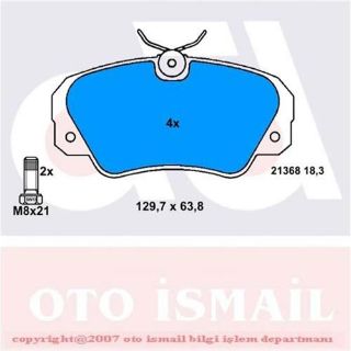 ÖN BALATA OMEGA A B 2.0-2.2 90 0986TB2666 resmi