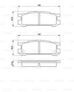 DİSK BALATA - ÖN / ARKA - WVA 21704 - 108X38.8X15 MM - İKAZ KABLOLU resmi
