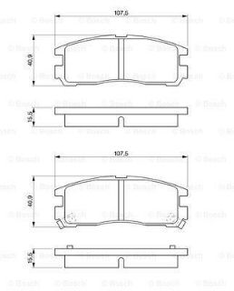 DİSK BALATA - ARKA - WVA 21707 - 107.8X41X15.5 MM - İKAZ KABLOLU resmi