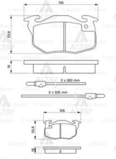 ÖN  FREN BALATASI R9 R11 R19 R21 CLİO I II MEGANE I EXPRES SYMBOL I II TWINGO LOGAN SANDERO SOLENZA resmi