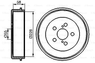 KAMPANA FREN ARKA-(228,6-5)-(TOYOTA: AVENSİS 97>02  ) resmi