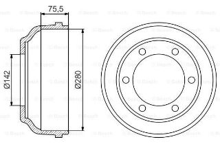 FREN KAMPANASI - 280 / 75.5 MM resmi