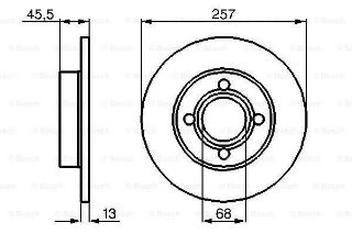 FREN DİSKİ ÖN AUDI 80 86>91 100 77>90 HAVALI 4 BİJON 257×22 DF1530 resmi