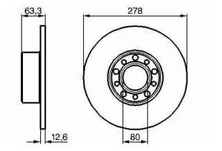 FREN DİSKI, ON, [278 / 12,6-10,6 MM] resmi
