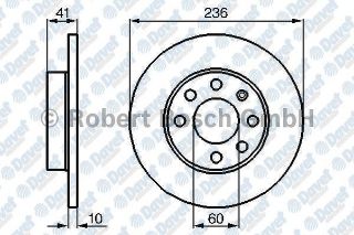 FREN DİSKI ÖN DÜZ 236MM  OPEL  CORSA A 1.2 1.3 1.4 resmi
