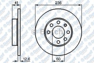 ÖN FREN AYNASI CORSA A-B-ASTRA F-VECTRA A-ASCONA C-KADETT D-E 236X12.6X6DL resmi