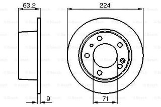 FREN DİSKİ. ARKA. 224 / 9-8.1 MM resmi