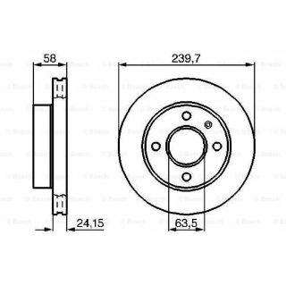 FREN DİSKİ. ÖN. 239.45 / 24.15-22.2 MM . HAVA KANALLI resmi