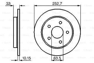 FREN DİSKİ. ÖN. 252.7 / 10.15-8.9 MM resmi