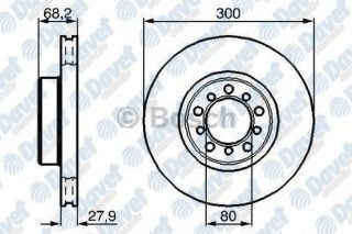 FREN DİSKİ. ÖN. 300.5 / 28-25.4 MM . HAVA KANALLI. YÜKSEK KARBON ALAŞIMLI resmi