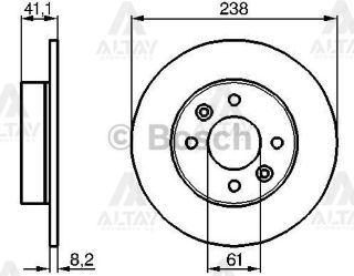 ÖN FREN AYNASI CLİO-TWINGO B/C57 1.1 1.2 93 R5 84-88 238X8.2X4DL resmi