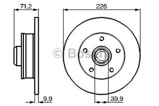 FREN DİSKI, ARKA, [226 / 10-8 MM] resmi