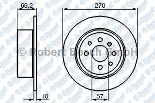 FREN DİSKI ARKA DÜZ 270MM 4 BİJON VECTRA B 95-99 resmi