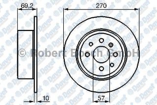 FREN DİSKI ARKA DÜZ 270MM 4 BİJON VECTRA B 95-99 resmi