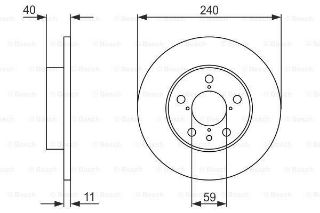 FREN DİSKİ. ARKA. 240 / 11-9.2 MM resmi