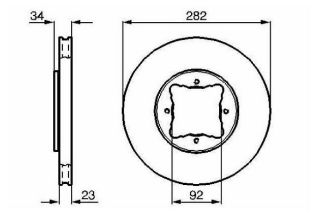 FREN DISKI ON HAVALI (282-4)-(HONDA: ACCORD 90>98 "2.2-2.4"/ROVER-600 94>00 ) resmi