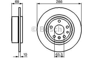 FREN DİSKI, ARKA, [286 / 10-8 MM] resmi