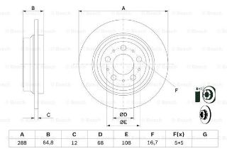 FREN DİSKİ ARKA S60 00> S80 98> V70 XC70 00> 15 JANT DÜZ 288MM resmi