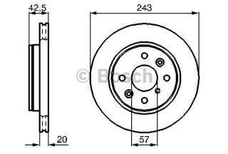 FREN DİSKİ. ARKA. 243 / 20-18 MM . HAVA KANALLI resmi