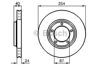 FREN DİSKİ. ÖN. 254 /24-22.4 MM . HAVA KANALLI resmi