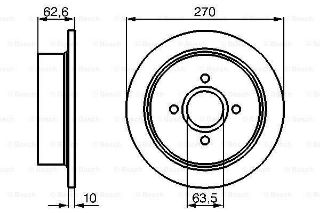 FREN DİSKİ. ARKA. 270 /10-8.6 MM resmi