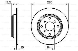FREN DİSKİ. ARKA. 260 /10-8 MM . CİVATA KİTİ resmi