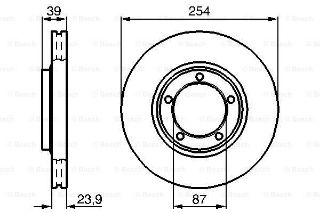 FREN DİSKİ. ÖN. 254 /24-22.4 MM . HAVA KANALLI resmi