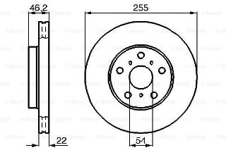 FREN DİSKİ. ÖN. 255.0 /22.0-20.0 MM resmi