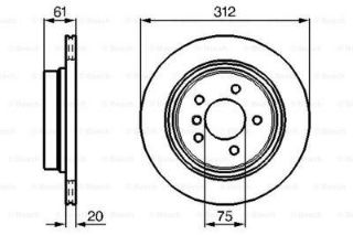 FREN DİSKİ. ARKA. 315.0 /20.0-18.4 MM resmi
