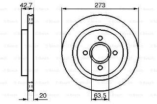 FREN DİSKİ. ARKA. 273.0 /20.0-18.0 MM resmi