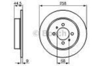 FREN DİSKI, ON, [258 /9-8 MM] resmi