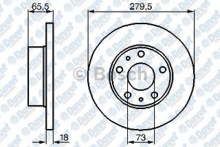 X ÖN FREN AYNASI DUCATO 94/4.02 BOXER 94-4.02 JUMPER 94-4.02 280X18X5DL 1.4Q resmi