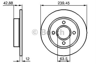 ON FREN AYNASI FIESTA III / IV 89>000 FORD KA 96>00 MAZDA 121 III 96>03 OLCU : (240 X 12 * 4B) resmi