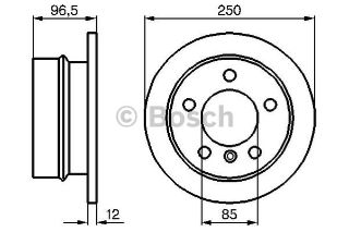 FREN DİSKI, ARKA, [258 /12-10 MM], CIVATA KİTİ resmi