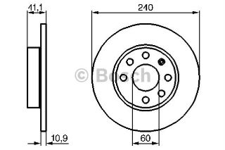 ÖN FREN AYNASI CORSA C Z12XE 1.0-1.2-1.2 16V- TWINPORT 00 240X10.9X6DL resmi