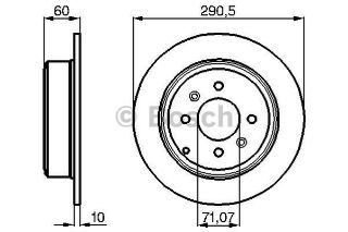 FREN DİSKİ ARKA 406 95> DÜZ 290MM resmi