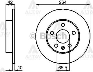 FREN DİSKİ ASTRA G 98-04  ASTRA H 04-12  ARKA DÜZ 263-5 resmi