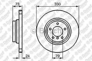 FREN DİSKİ. ÖN. 330 /24-22.4 MM . HAVA KANALLI. KAPLAMALI. YÜKSEK KARBON ALAŞIMLI resmi