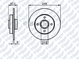 FREN DİSKİ. ARKA. 249 /9-7.5 MM resmi