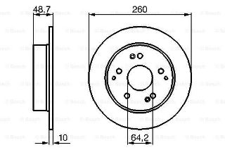 FREN DİSKİ. ARKA. 260 /10-8 MM resmi