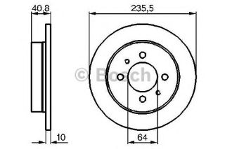 FREN DİSKI ARKA DÜZ 236 / 10-8.4MM  MİTSUBİSHİ CARİSMA 96>00 1.6 LANCER 92>03 resmi
