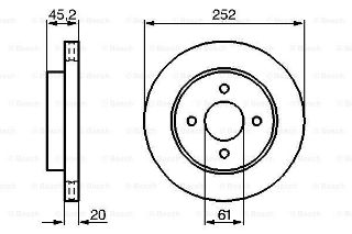 ON FREN DISK AYNASI HAVALI ALMERA I 1.4 / 1.4GX / LX / 1.6 / 1.6SLX / 2.0D 95 00 ABSLI resmi