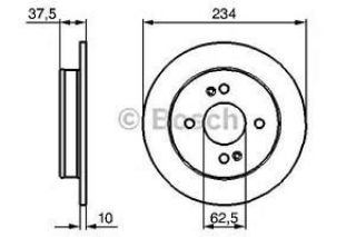 FREN DİSKİ ARKA İ10 08> / PICANTO 11> DÜZ 234MM resmi