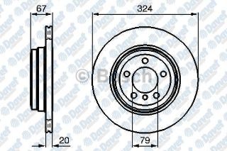 FREN DİSKİ. ARKA. 324 / 20-18.4 MM . HAVA KANALLI. KAPLAMALI. YÜKSEK KARBON ALAŞIMLI resmi