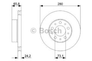 ON FREN DISK AYNASI BOXER - JUMPER - DUCATO TUM MODELLER (97-13) 1000-1400KG 14Q (15 JANT) HAVA SOGUTMALI (CAP:280 - KALINLIK: 16) resmi